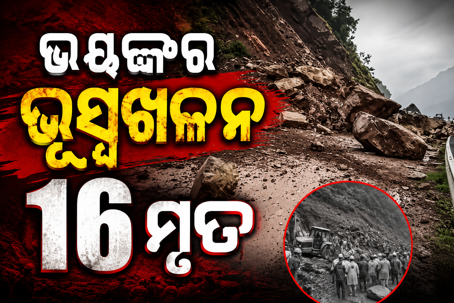 ଜମ୍ମୁ-କଶ୍ମୀରରେଭୟଙ୍କରଭୂସ୍ଖଳନ: ୧୬ମୃତ