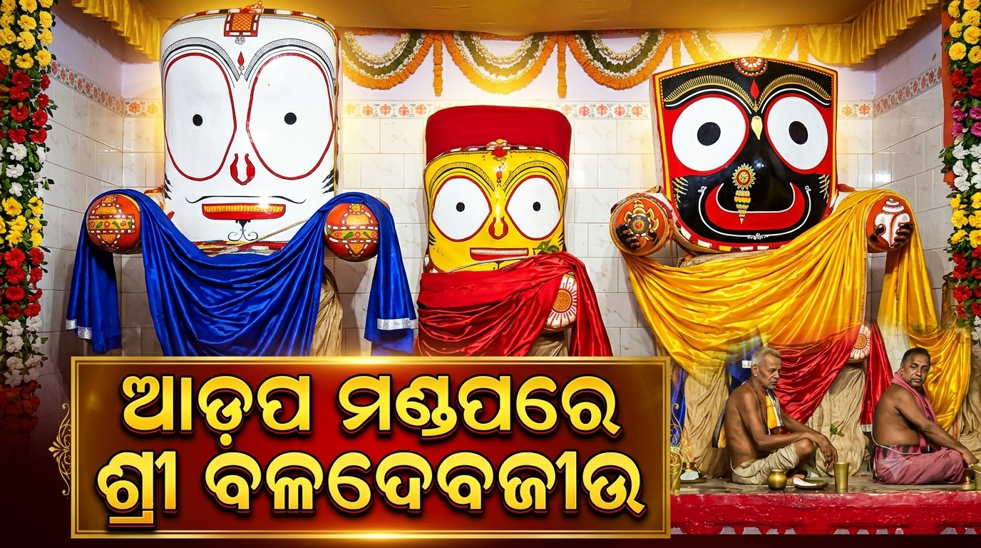 ଆଡ଼ପ ମଣ୍ଡପରେ ଶ୍ରୀ ବଳଦେବଜୀଉ
