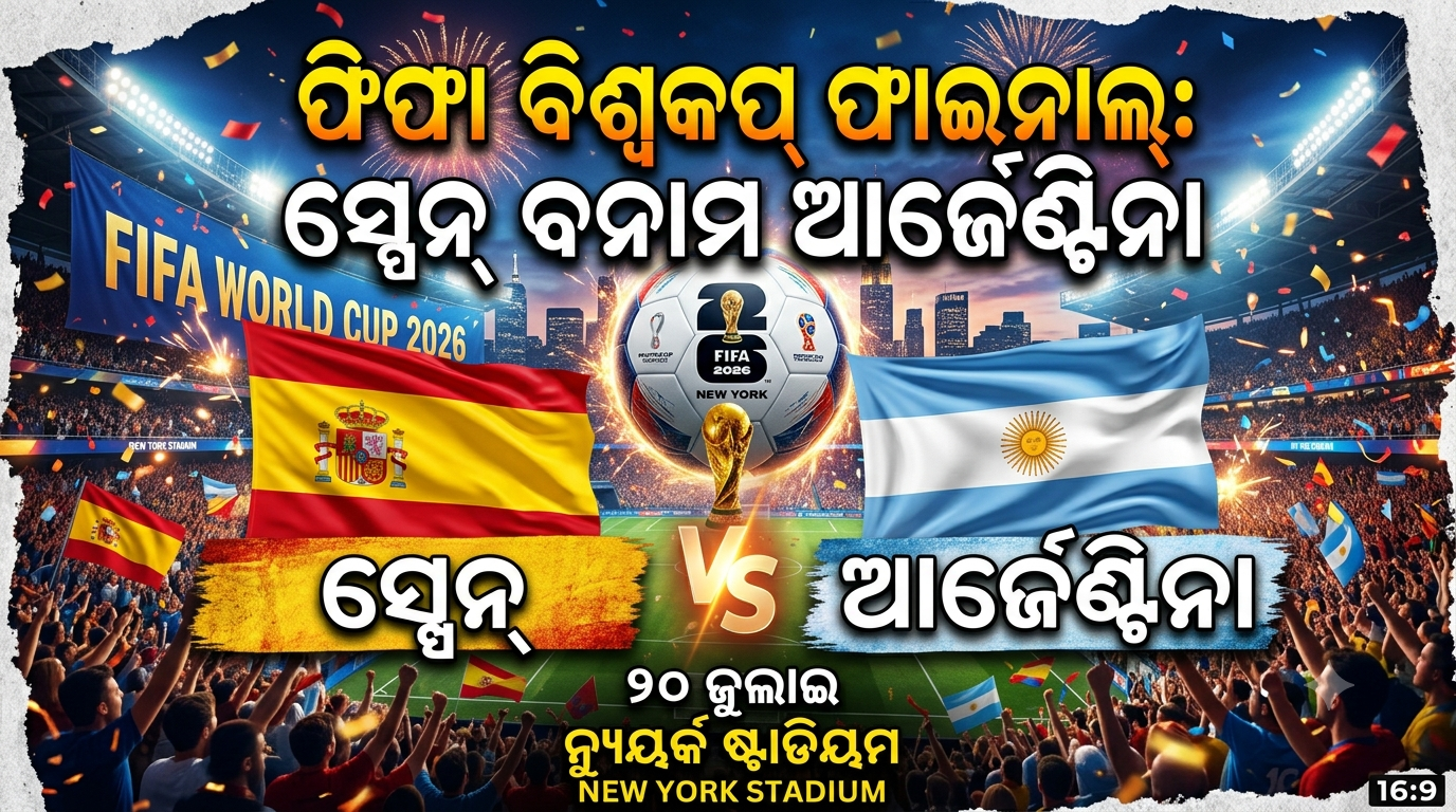 ଫିଫା ବିଶ୍ୱକପ୍ ଫାଇନାଲ୍ ୨୦୨୬! ଫାଇନାଲରେ ଆର୍ଜେଣ୍ଟିନା-ସ୍ପେନ୍ ମହାମୁକାବିଲା