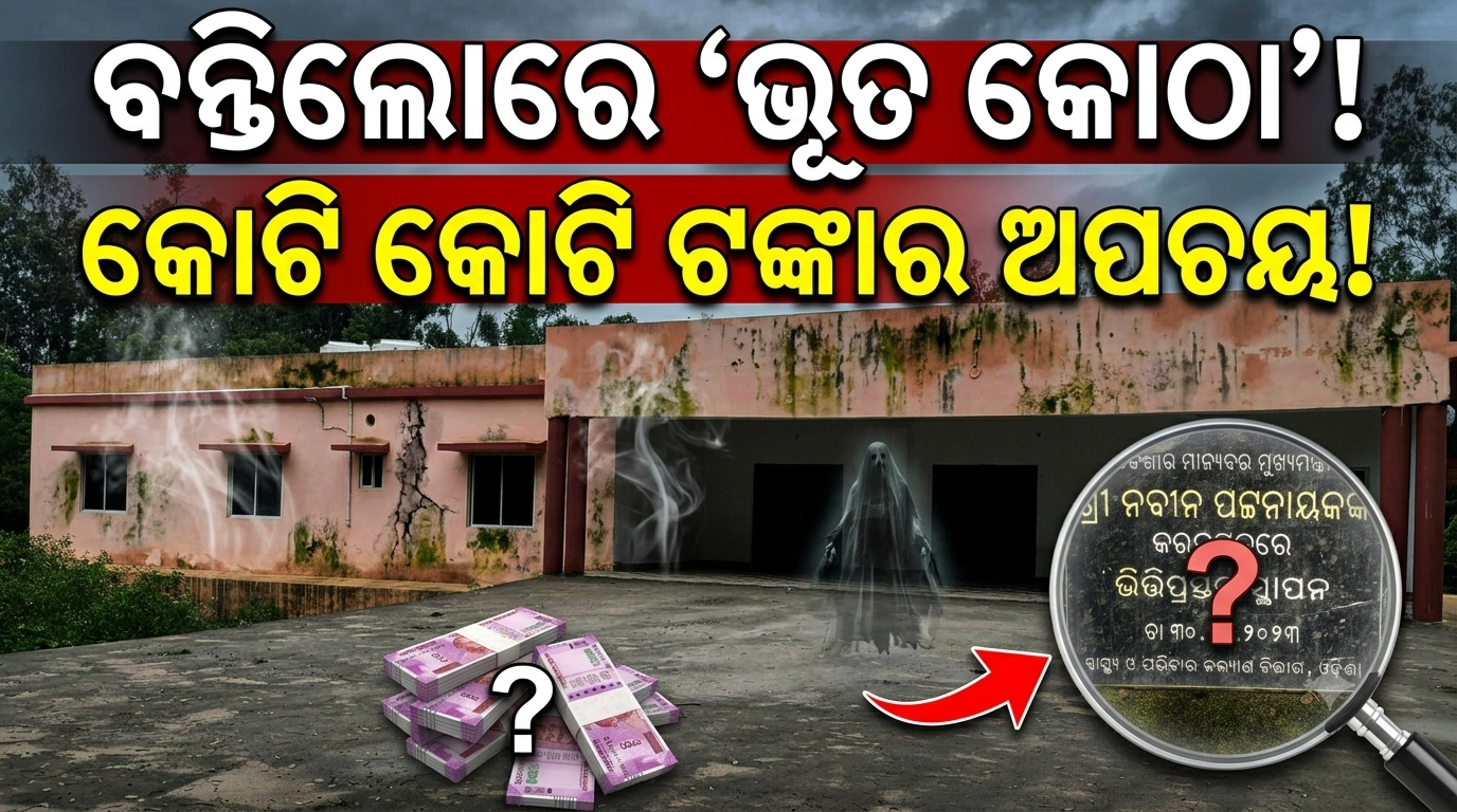 ବନ୍ତିଲୋରେ କୋଟି କୋଟି ଟଙ୍କାର ‘ଭୂତ କୋଠା’! ରୋଗୀ ନୁହେଁ, ଗଡୁଛି ମଦ ବୋତଲ।