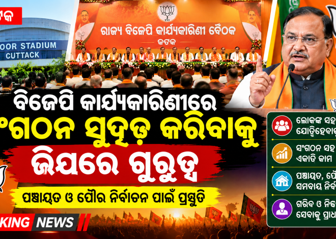 ବିଜେପି କାର୍ଯ୍ୟକାରିଣୀରେ ସଂଗଠନ ସୁଦୃଢ଼ କରିବା ଉପରେ ଗୁରୁତ୍ୱ