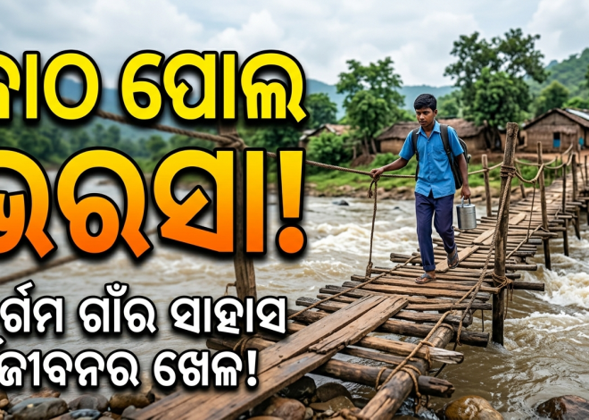 କାଠ ପୋଲ ଭରସାରେ ଗ୍ରାମବାସୀ, ୭ ବର୍ଷ ହେଲାଣି ସ୍ଥାୟୀ ବ୍ରିଜ୍ ଅପେକ୍ଷା