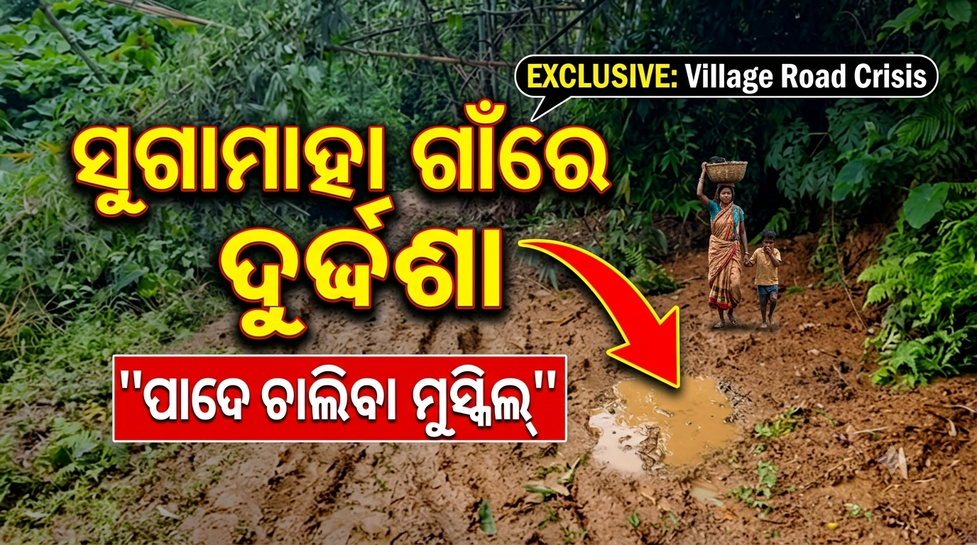 ରାସ୍ତା ନାହିଁ, ଦୋଳା ଭରସା; ସୁଗାମାହା ଗାଁରେ ବିକାଶର ଚିତ୍ର ଶୋଚନୀୟ