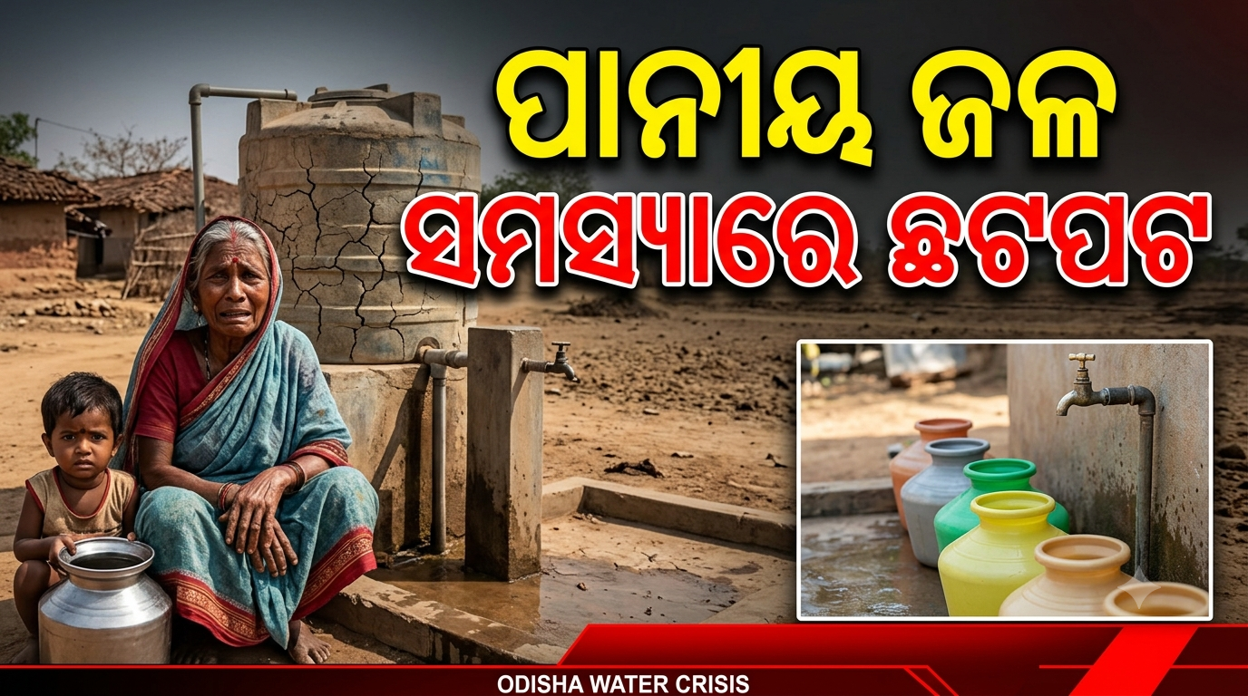 ପାନୀୟ ଜଳ ସମସ୍ୟାକୁ ନେଇ ପଞ୍ଚାୟତ କାର୍ଯ୍ୟାଳୟ ଘେରାଉ