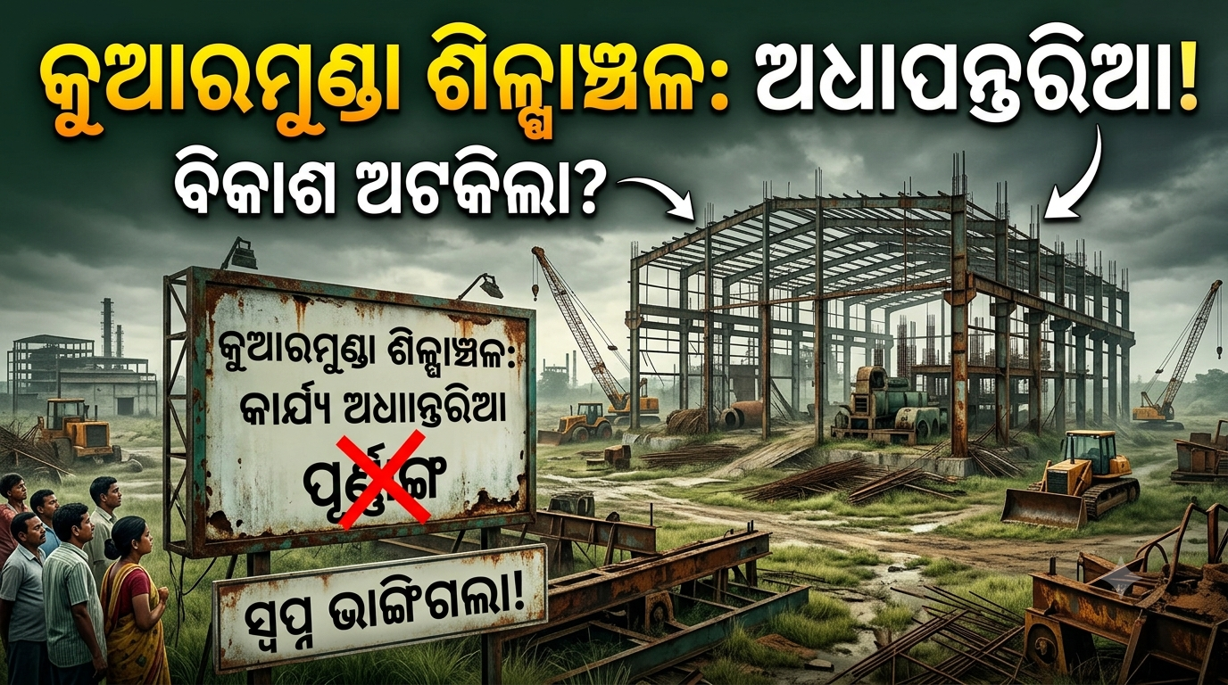 ଅଧାନିର୍ମିତ ପାଚେରିରେ ସୀମିତ ଦ୍ୱିତୀୟ ଶିଳ୍ପାଞ୍ଚଳ! ସରକାର ଓ ଜିଲ୍ଲା ପ୍ରଶାସନ ନିରବଦ୍ରଷ୍ଟା