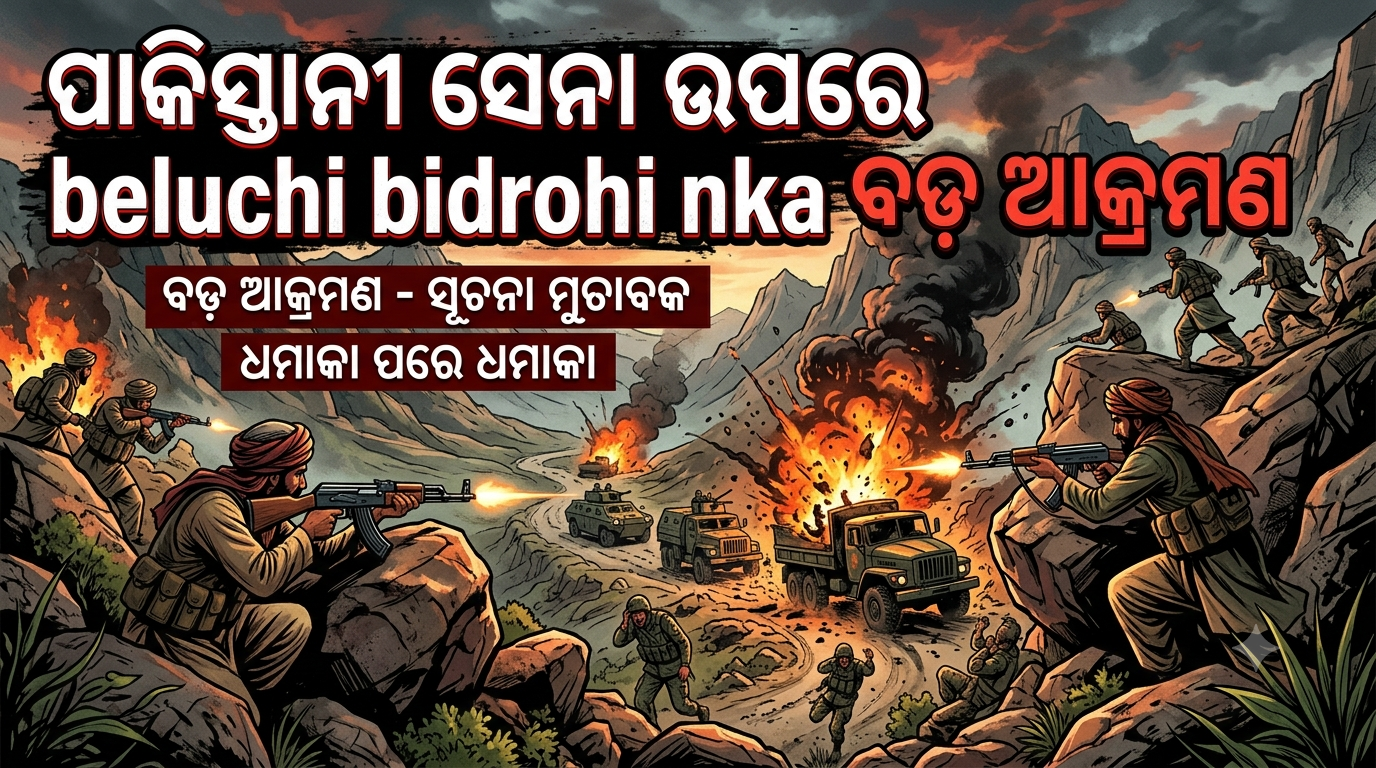 ବେଲୁଚିସ୍ତାନରେ ପାକିସ୍ତାନୀ ସେନା ଉପରେ BLAର ବଡ଼ ଆକ୍ରମଣ; ୨୫ ସୈନିକ ମୃତ୍ୟୁ ଦାବି